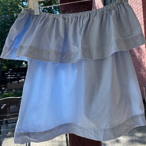 Wilfred (Aritzia) Blue off the shoulder shirt